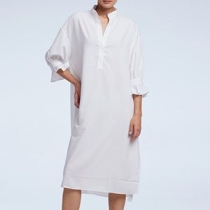 Lattelier S V-neck cotton shirt dress